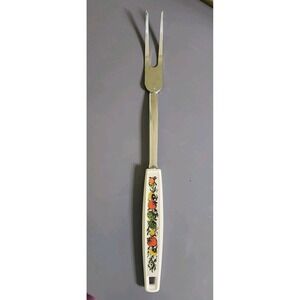 Vintage‎ Ekco Meat Fork Spice of Life Chromium Plated Vegetables 12" USA Food